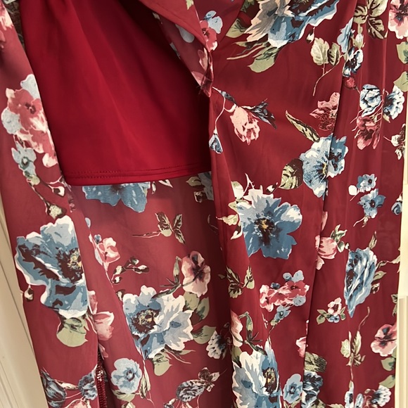 Altar'd State Dresses Altard State Burgundy Floral Maxi Size L